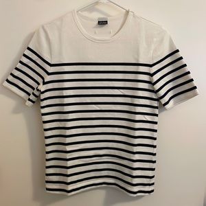 Jean Paul Gaultier matelot striped knit t-shirt with back hanger detail